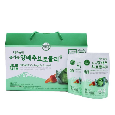 제주농장 유기농 제주 양배추 브로콜리즙 100ml 30개입, 30개 
건강즙/음료