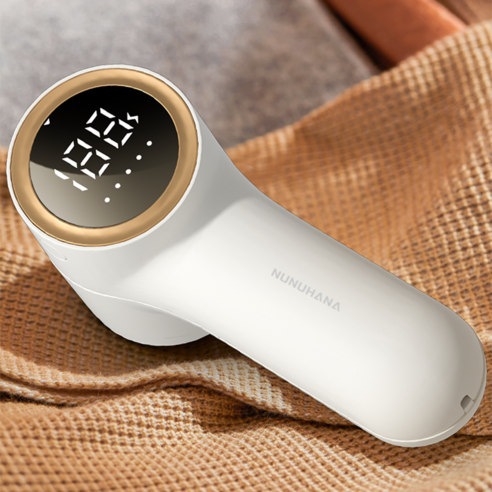 NUNUHANA 휴대용 충전식 무선 보풀제거기 Z37, 화이트