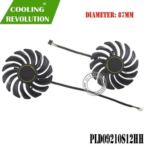 그래픽카드 지포스 컴퓨터 PLD09210S12HH 4Pin 그래픽 카드 팬 RTX2080 RTX2070 For MSI GEFORCE RTX 2060 2070 2080 SUPER V, 2.Black connector