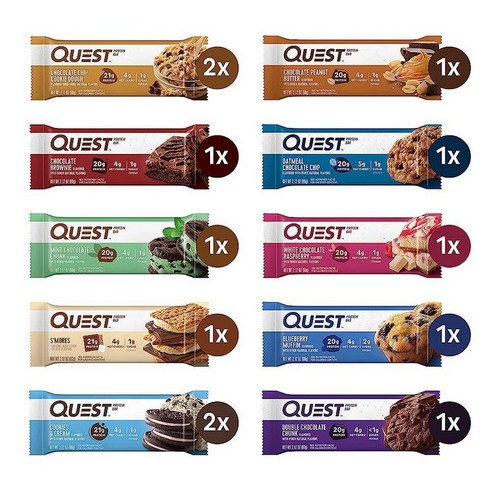퀘스트뉴트리션 Quest Nutrition 단백질 바 초콜릿 러버 버라이어티 팩 12개 276338, 레몬 케이크