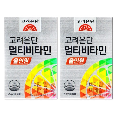 고려은단 멀티비타민 올인원, 60정, 2개