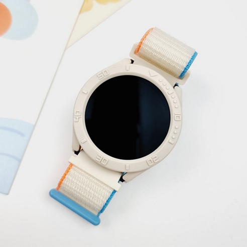 와니즈 갤럭시워치 4 5 호환 스트랩 + 케이스 세트 베스트 40mm 44mm 밴드 20mm 시계줄 베이지 커스텀, 2번