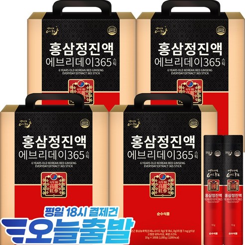 순수식품 홍삼정진액 에브리데이 365 스틱, 10g, 400개