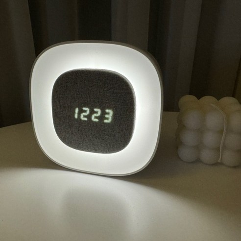 포근한잠 무드 탁상 무소음 시계 조명 알람기능 LED