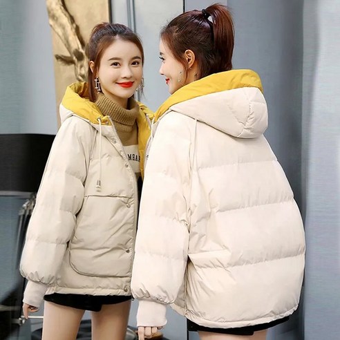 오프 시즌 정리 코튼 패딩 자켓 여성 짧은 면화 패딩 의류 2021 가을 겨울 새로운 한국어 스타일 느슨한 겨울 코트