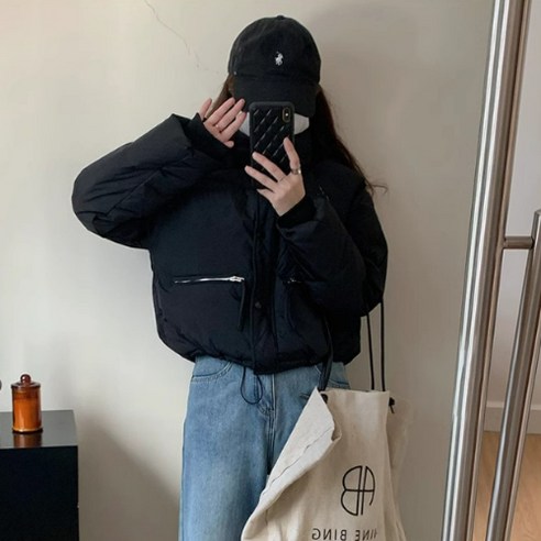 따뜻하고 가벼운 최고 품질의 앴's 여성 가성비 숏패딩