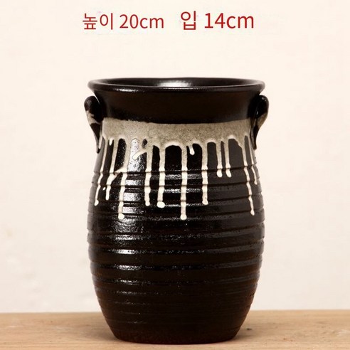 다육 화분 두꺼운 도자기 통기성 오래된 더미 도자기 냄비 홈 장식 절묘한 녹색 식물 큰 마법사 세라믹 꽃 장치, 오렌지 레드 XO-01흰색 흐름 유약-큰