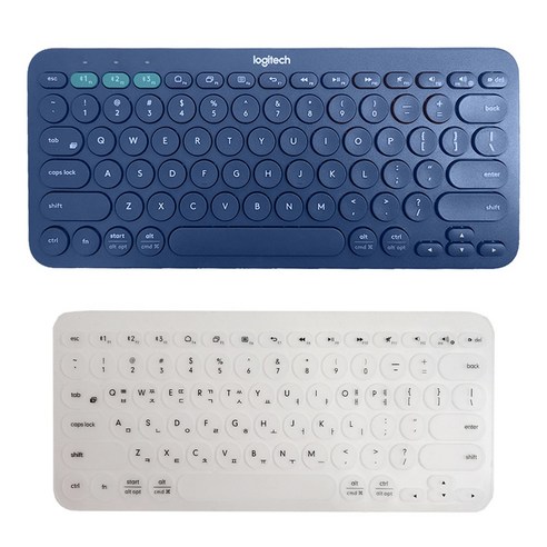로지텍 K380 멀티 디바이스 블루투스 키보드 + 한글 키스킨 세트, 블루(BLUE)