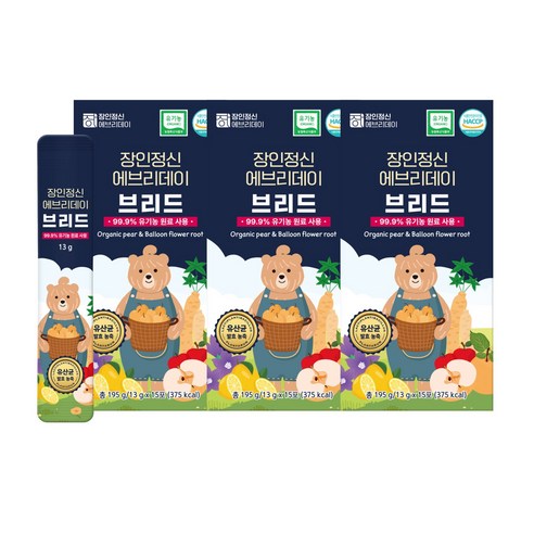 장인정신 에브리데이 브리드 배도라지 농축포, 195g, 3개