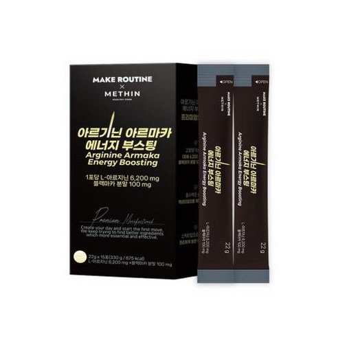 메이크루틴 아르기닌 아르마카 에너지부스팅 L-아르기닌 6200mg 액상 스틱, 330g, 1개 아르기닌효능