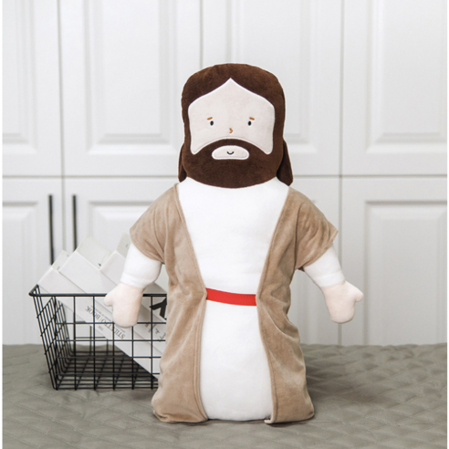 예수님 봉제 인형 기독교 교회 선물 애착 베개 쿠션 소품, 50cm