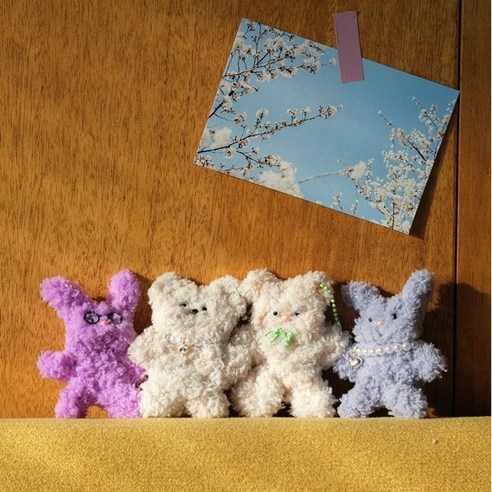 모루인형 만들기 DIY 키트 인형 만들기 모루 키링 공예, 베이직키트, 1개, 우유