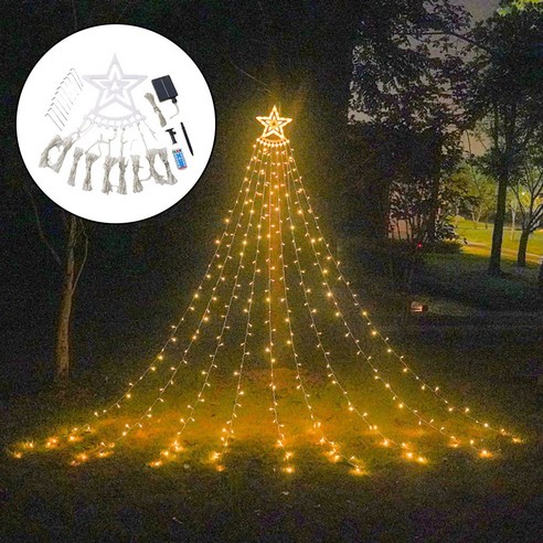 크리스마스 트리 나무 가랜드 줄조명 크리스마스장식 LED전구 소품 감성캠핑 야외 캠핑정원장식 랜턴, 3번컬러