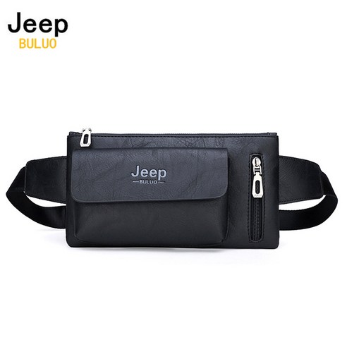 JEEP BULUO 빅브랜드 남성 슬링백 패션 캐주얼 가죽 가슴 허리백 크로스바디 데이팩 대학생용