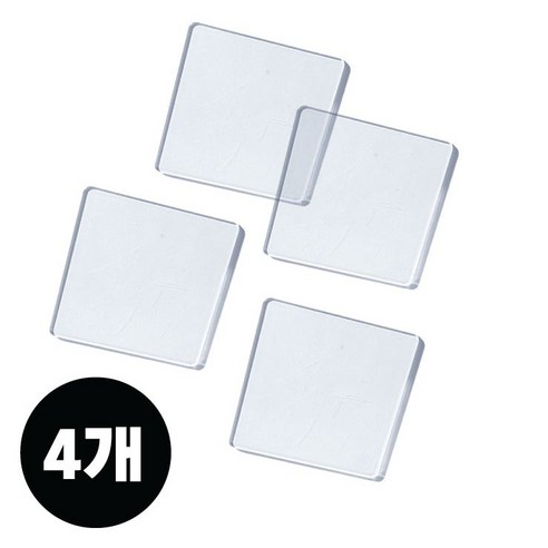 라이크썬데이 아기울타리 안전가드 밀림방지패드 젤패드 베이비룸, 투명, 4개