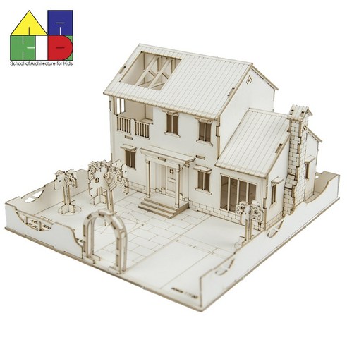 [나도 건축가] 모나코 30평형 지상2층 단독주택 종이모형 건축가 진로체험 건축교육키트