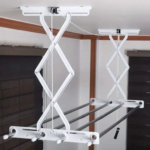 공간 활용과 위생, 디자인까지 완벽한 아텍스 봉 스테인리스 천장 빨래건조대 2단으로 삶의 여유를 더하세요.