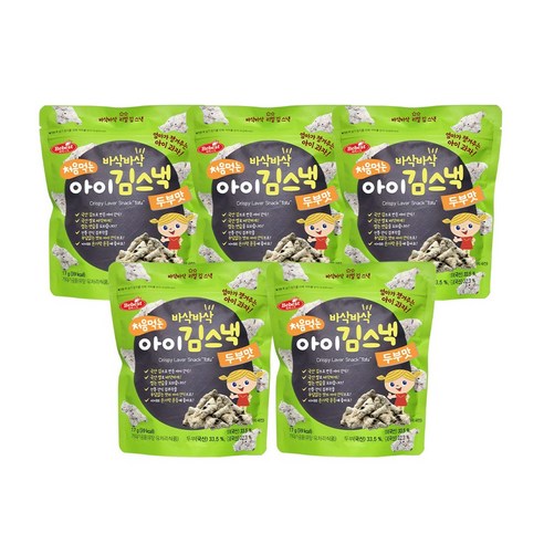 베베스트 처음먹는 아이 김스낵 - 두부맛, 5개