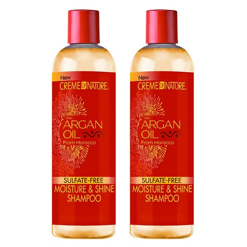 크림오브네이처 아르간 오일 모이스처 & 샤인 샴푸, 354ml, 2개
