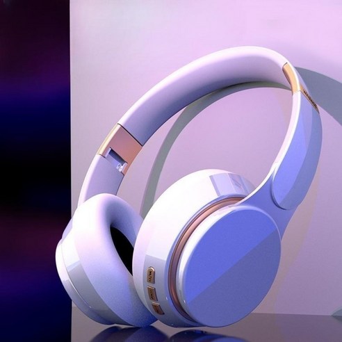 노이즈캔슬링헤드폰 블루투스 5.0 헤드폰 무선 헤드셋 소음 차단, 라이트그린