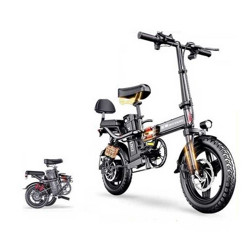 접이식 2인용 전기자전거 가성비 출퇴근 등하교 배달, 상세 페이지 참고, 48V20AH(초고속오프로드)10A/약40km