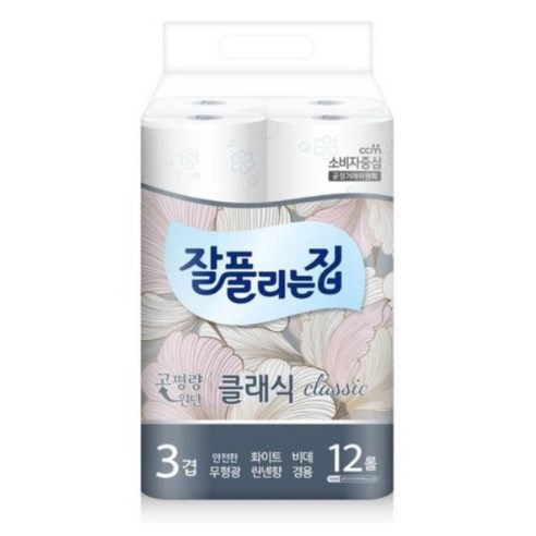 잘풀리는집 클래식 화장지 27m 12롤 1팩 (비데겸용) 유튜브프리미엄 잘풀리는집 클래식 화장지 27m 12롤 1팩 (비데겸용) 유튜브프리미엄