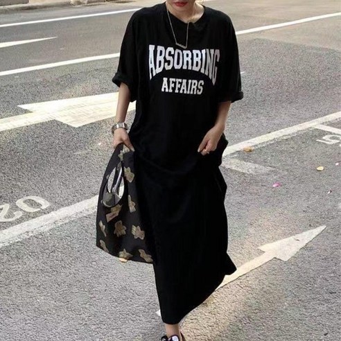 여름철에 편안하고 세련된 주디앤 여성 어페어즈 오버핏 반팔 롱 원피스 2P