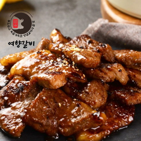 여향갈비 수제돼지 간장양념구이, 6개, 600g