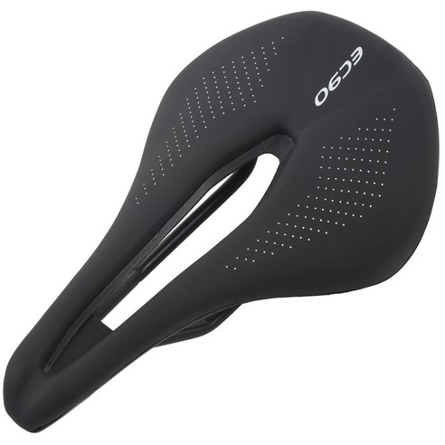 EC90 자전거 좌석 안장 MTB 도로 자전거 안장 산악 자전거 경주 안장 PU 통기성 소프트 좌석 쿠션 블랙, 하나, 보여진 바와 같이