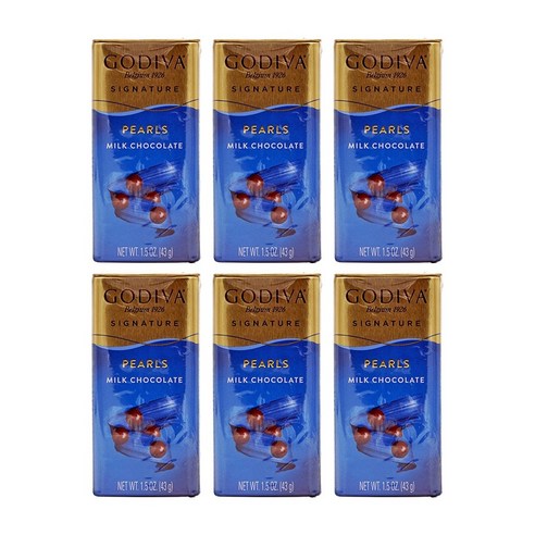 6개 쇼콜라티에 펄스 밀크 초콜릿 초코볼 틴케이스 43 g GODIVA, 43g