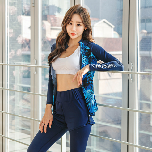 HMUS 몰리 여성용 워터레깅스 래쉬가드 하의 네이비 5-44C