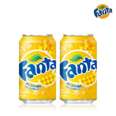 [제트스카이]코카콜라 환타 파인애플, 355ml, 24개