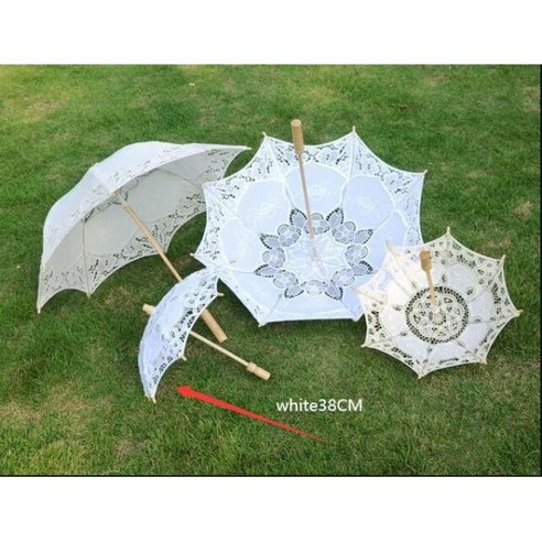 예쁜 레이스 양산 소품 웨딩 신부 우산 화이트 공주 드레스 여성 사진 파라솔