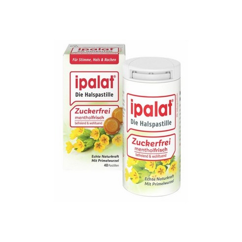 이팔라트 사탕 무설탕 캔디 목사탕 40정 6개 Ipalat Halspastillen, 100g