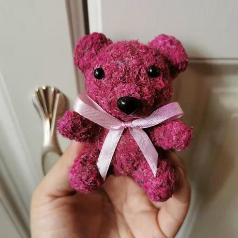 [LOVE MQ] 1pcs 자연 신선한 이끼 영원한 곰 인공 테디 보존 DIY 웨딩 파티 장식 생일 로즈 선물 상자, 하나, 로즈 눈