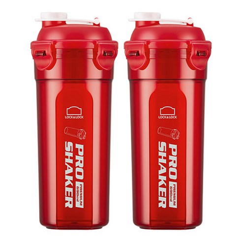 프로쉐이커 락앤락 쉐이커 2p, 레드(RED), 690ml, 2개