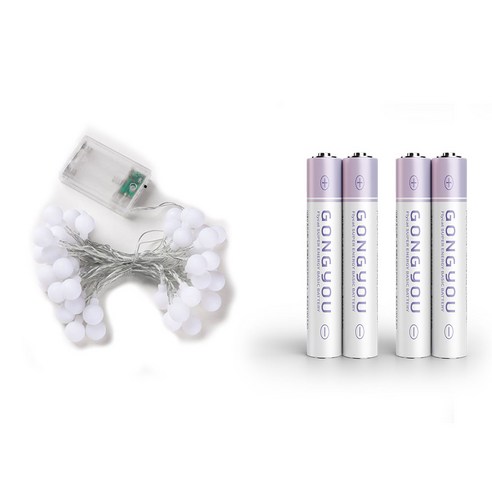 공유라이프 감성 한스푼 리모컨 LED 앵두전구 + AA건전지 2P, 50구(5M)+건전지포함