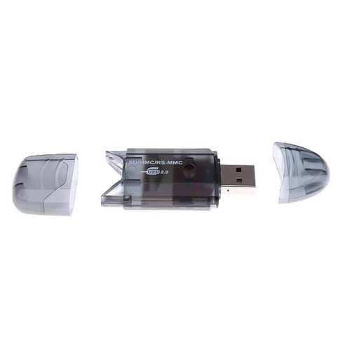 디지털 MMC SDHC TF 카드용 USB 2.0 대용량 메모리 카드 리더, 설명, 블랙, 설명