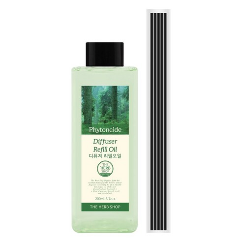 더허브샵 디퓨저 리필 오일, 피톤치드, 200ml, 1세트