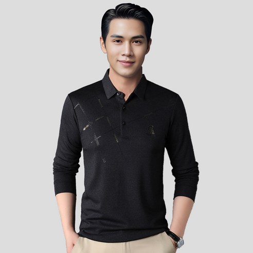 스타일과 편안함을 동시에, 남성 긴팔 PK 카라 티셔츠