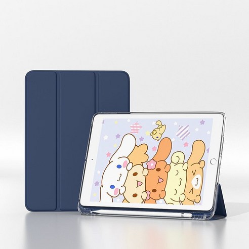 아이패드 케이스 태블릿 접이식 보호, 투명펜슬롯딥오션블루컬렉션플러스, iPadPro2020/2021에디션12.9인치