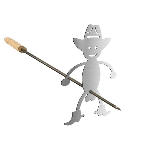 TeeFly 핫도그 로스터 밥솥 꼬치 스틸 재사용 가능한 바베큐 포크 캠프 파이어, 스타일 5.