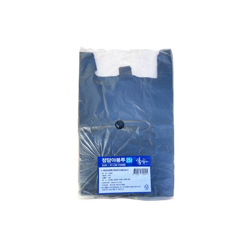 손잡이 마트 봉투 5호 검정, 25L, 300개