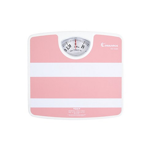 H 아이워너 기계식 체중계 KS-5500 핑크 아날로그 눈금 다이어트 몸매 수동