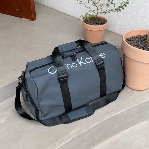 대용량 방수 피트니스 가방 휴대용 단거리 더플 백 습식 및 건식 분리 운동 훈련 수영 요가 가방, 회색【독립적 인 신발 구획】, 큰