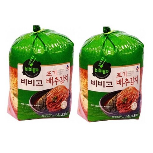 비비고 포기 배추김치 대용량 3.3kg x 2팩 코스트코 대량 김장 반찬 친정