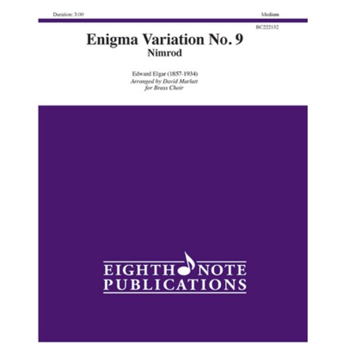 (영문도서) Enigma Variation No. 9: Nimrod Score & Parts Paperback, Alfred Music, English, 9781771578561