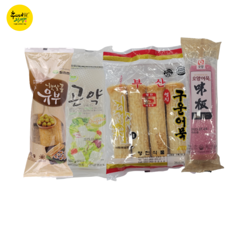 경상도식 탕국 세트/영진구운 어묵/대신 묵곤약/오양 찐 어묵/신미 유부/묵 곤약 250g 1개, 250g 영진어묵