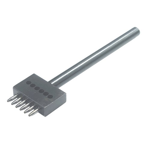 Ursmart DIY 간격 라운드 프롱 가죽 구멍 펀치 가죽 공예 도구, 6 구멍, 설명