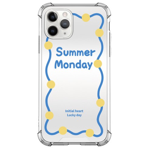 심플 레터링:여름 월요일 아이폰 시리즈 미러 범퍼 젤리 휴대폰 케이스